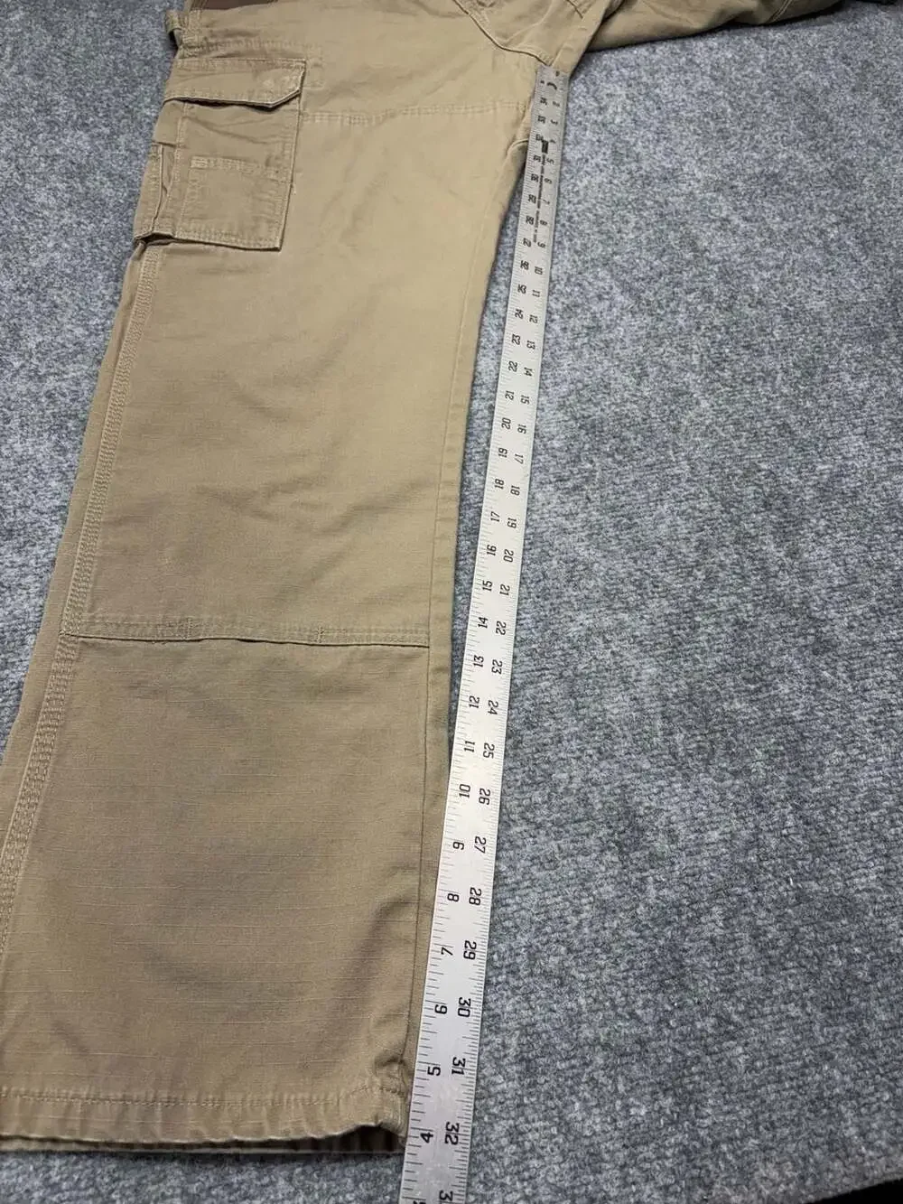Wrangler Riggs Workwear Mens Tan Ripstop Double Knee Cargo Work Pants 33 X 32